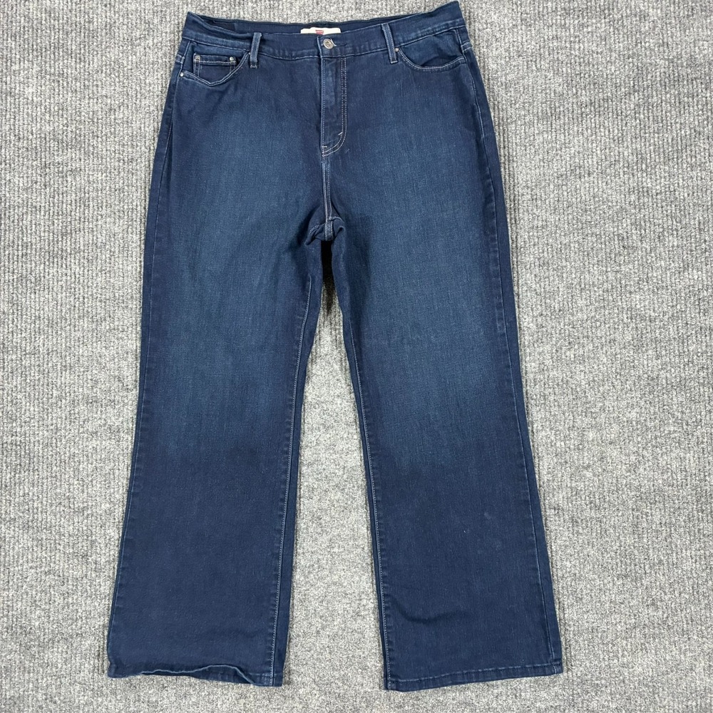 Levis 512 Perfectly Slimming Womens Bootcut Jeans Size 18 Blue Denim High Rise